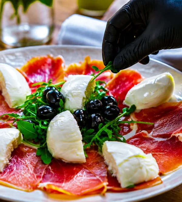 Beef Carpaccio with Mozzarella