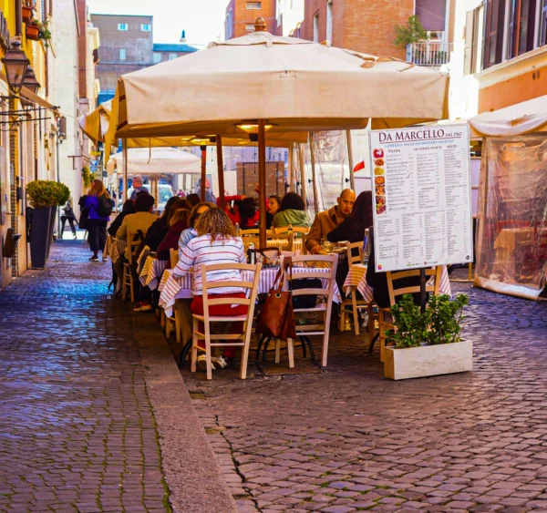 Outdoor Seating on Borgo pio
